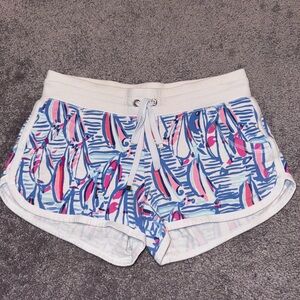Lilly Pulitzer White and Blue Athletic Shorts